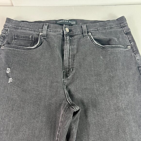 Veronica Beard Jeans Women's 36x27* Benzi Mid Rise Girlfriend Black Denim Tag 32 - Picture 2 of 16